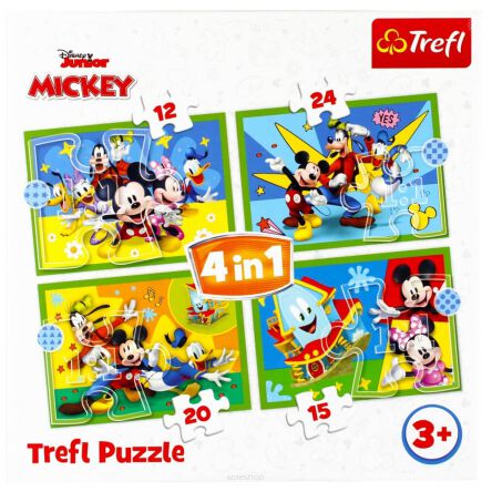 TREFL PUZZLE 4W1 WŚRÓD PRZYJACIÓŁ MIKI 6169 NN