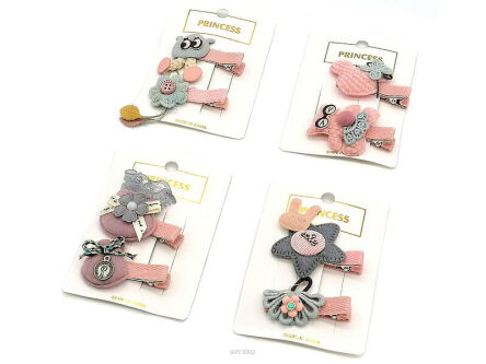 SPINKI PRINCESS Z OZDOBĄ 5 CM 2 SZT 4682