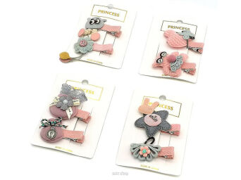 SPINKI PRINCESS Z OZDOBĄ 5 CM 2 SZT 4682