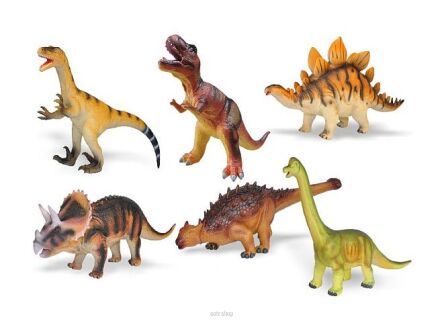 DINOZAURY MIĘKKIE 6 RODZ. 50-60 CM 2251