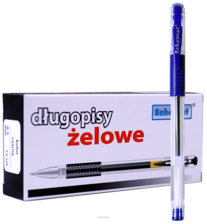 DŁUGOPIS ŻELOWY NR 1000 CZARNY [12] 7548