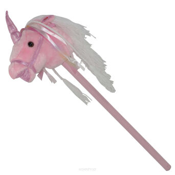 HOBBY HORSE KOŃ NA KIJU RÓŻOWY Z DŹW. 72 CM 8224