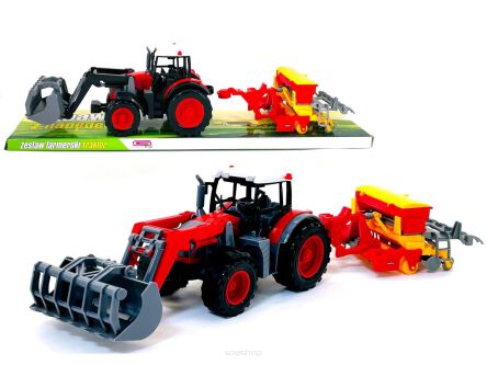 TRAKTOR Z MASZYNĄ ROLNICZĄ 16X63 CM 3810
