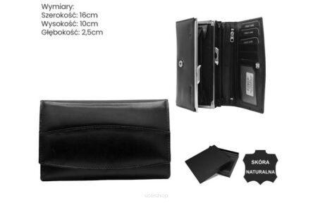 PORTFEL DAMSKI SKÓRA RD-06-LGV-NL BLACK 0742 NN