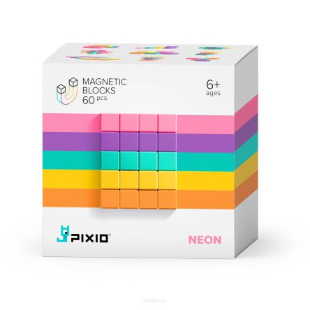 KLOCKI MAGNETYCZNE PIXIO 60 ABSTRACT NEON 0501 NN