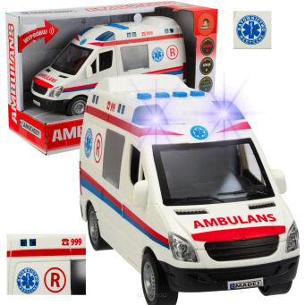 AUTO KARETKA NA BATERIE ŚW. DŹW. 25X15 CM 6668 NN
