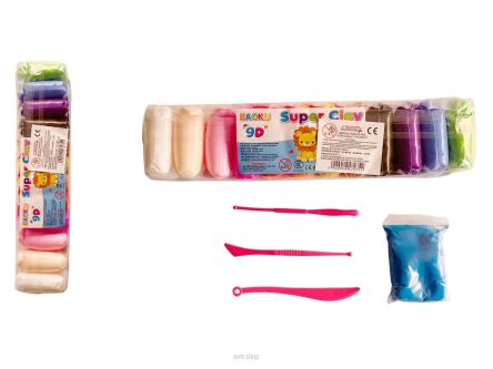 MASA PLASTYCZNA PIANKOWA 12 SZT 2751