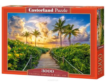 CASTOR PUZZLE 3000 COLORFUL SUNRISE IN MIAMI 0617