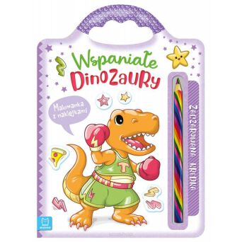 ZACZAROWANA KREDKA DINOZAURY Z NAKLEJKAMI 6722