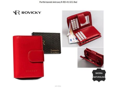 PORTFEL DAMSKI SKÓRA R-RD-41-GCL RED 9268 NN