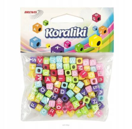 KORALIKI LITERKI ALFABET AKRYL 6x6MM 20G 6947