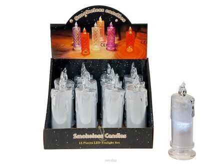 LAMPKA ZNICZ ŚWIECZKA NA PODSTAWCE 18 CM (12) 6561