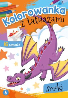 KOLOROWANKA Z TATUAŻAMI SMOKI 2839