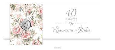 KARTKA KOPERTA 10 ROCZNICA ŚLUBU 6245 NN