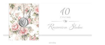 KARTKA KOPERTA 10 ROCZNICA ŚLUBU 6245 NN