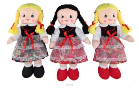 PLUSZ LALKA 30 CM GÓRALKA Z WARKOCZAMI 9434
