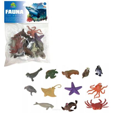 ZWIERZETA MORSKIE 12 SZT 14X12 CM 3857