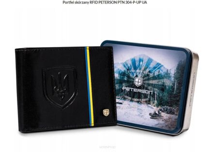 PORTFEL MĘSKI SKÓRA PTN 304-P-UP UA BLACK 3562 NN