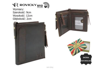 PORTFEL MĘSKI SKÓRA N1226-RHP BROWN 5463 NN