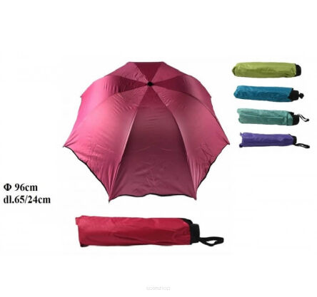 PARASOL SKŁADANY JEDNOKOLOROWY 0937