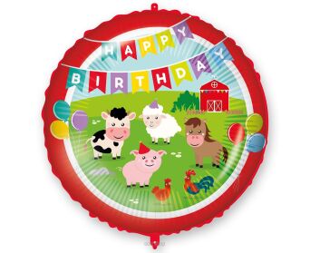 BALON FOLIOWY HAPPY BIRTHDAY FARMYARD 18" 1875