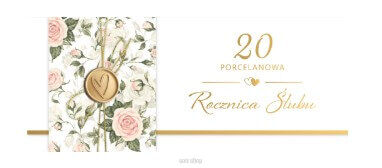 KARTKA KOPERTA 20 ROCZNICA ŚLUBU 6252 NN