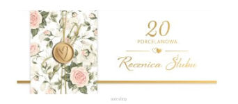 KARTKA KOPERTA 20 ROCZNICA ŚLUBU 6252 NN
