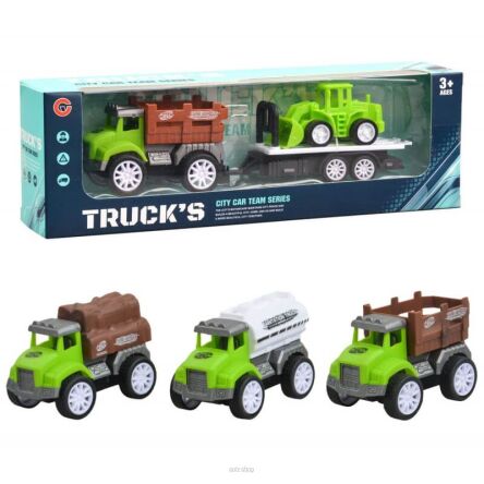 AUTO CIĘŻARÓWKA Z LAWETĄ I SPYCHACZEM 22X7 6781 