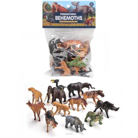 ZWIERZĘTA PREHISTORYCZNE 12 SZT 21X14 CM 6155