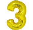 BALON FOLIOWY CYFRA 3 ZŁOTA 92 CM [5] 2962 - 2
