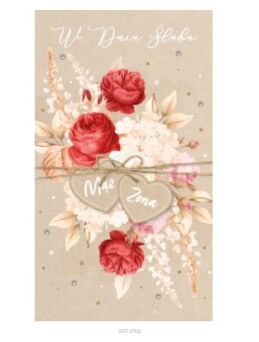 KARTKA ŚLUB W DNIU ŚLUBU MĄŻ ŻONA 6412 NN 