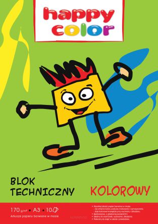 BLOK TECHNICZNY A3 KOLOR HAPPY [10] 6446 NN