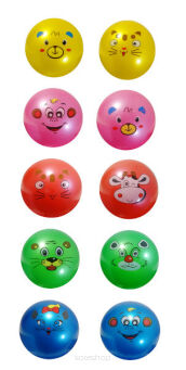 PIŁKA GUMOWA ZWIERZĘTA BUŹKI 23 CM 1490