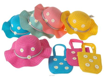 KOMPLET KAPELUSZ 29X19 CM Z TOREBKĄ 14X15 CM 6184