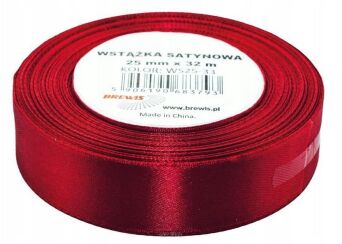 WSTĄŻKA SATYNOWA 25MM/32M BORDOWA 3793
