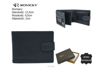 PORTFEL MĘSKI SKÓRA R-N992L-GAT NAVY+RED 8977 NN