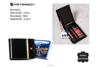 PORTFEL MĘSKI SKÓRZANY PTN 304RA BLACK 5651 NN