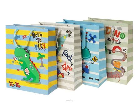 TORBA PREZENTOWA DINOZAURY 3D 39X30 CM (12) 1881