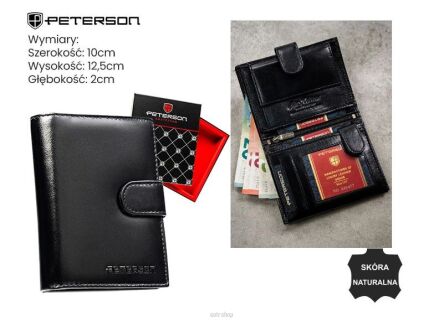 PORTFEL MĘSKI SKÓRA PTN N4L-NGV BLACK 1474 NN