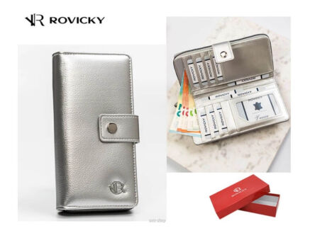 PORTFEL DAMSKI R-POR-01-HRH-3297 SILVER 3280 NN