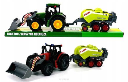 TRAKTOR Z MASZYNĄ ROLNICZĄ 46X13 CM 4310