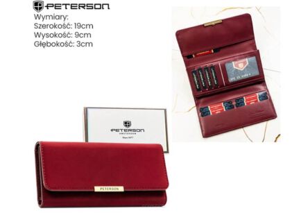 PORTFEL DAMSKI EKO PTN 006-THU BORDO 9150 NN