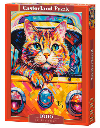 CASTOR PUZZLE 1000 CAT BUS TRAVEL 5229
