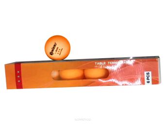 PIŁKI DO PING PONG POMARAŃCZOWE 6 SZT 1696
