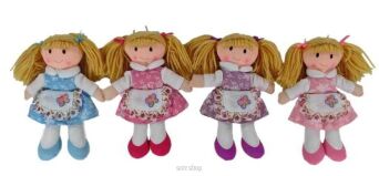 PLUSZ LALKA 20 CM W SUKIENCE Z MOTYLKIEM 6457