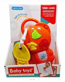 ZABAWKA GRZECHOTKA KLUCZYKI Z DŹW. ŚW. 15X21 0244