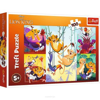 TREFL PUZZLE 100 DZIELNY KRÓL LEW 4787 NN