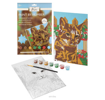 MALOWANIE PO NUMERACH KOT 33x24 CM 3002