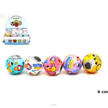 PIŁKA SUPER ODBIJA SIĘ KOSMOS 6 CM (24) 5591