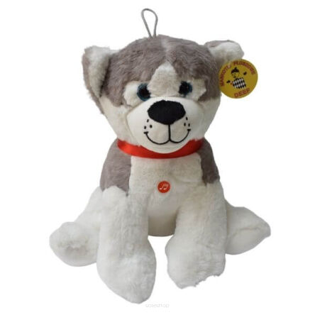 PLUSZ PIES HUSKY SIEDZĄCY Z DŹW. 32 CM 6546